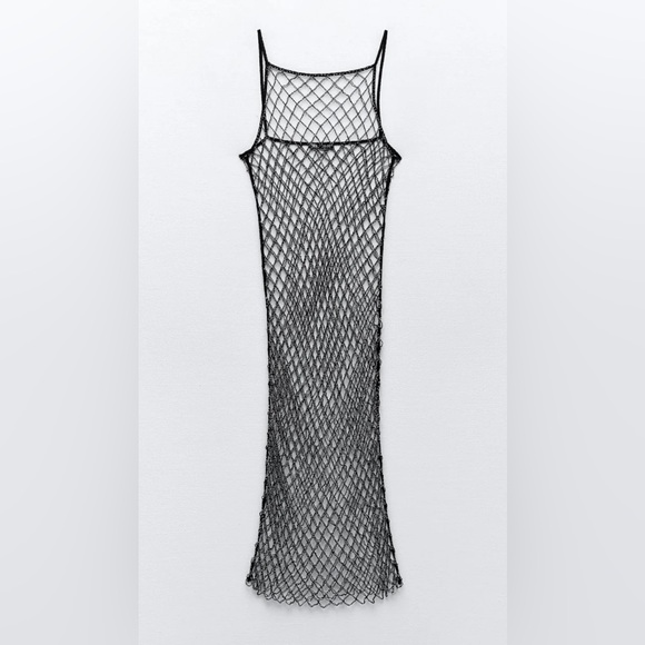 ZARA MESH RHINESTONES DRESS - Picture 2 of 7